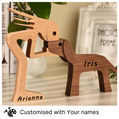 TimberTail Wooden Engraved Pet Figurine