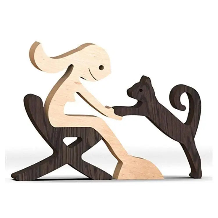 TimberTail Wooden Engraved Pet Figurine